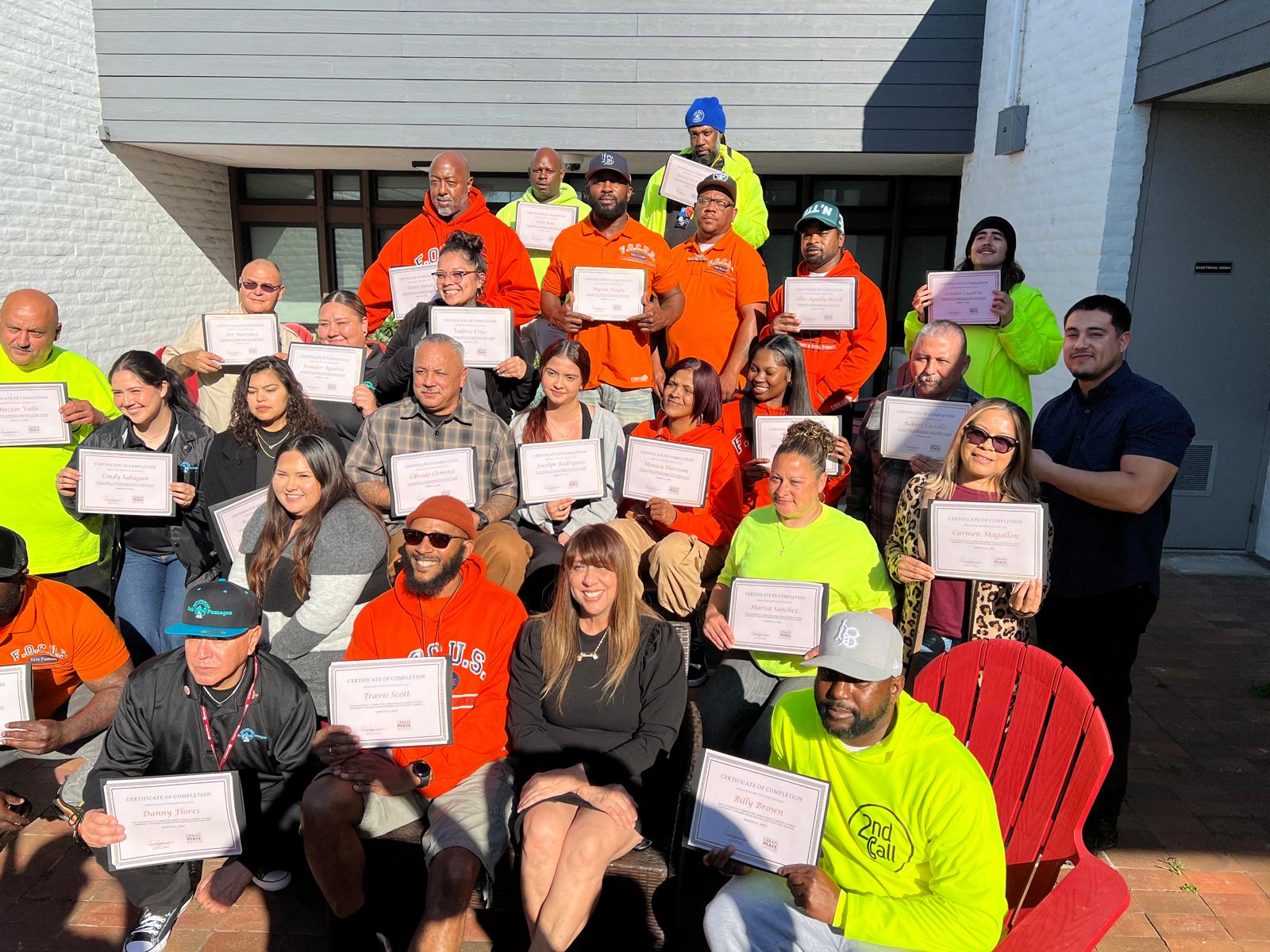 F.O.C.U.S members receiving the Community Intervention Worker (C-I-W) certification