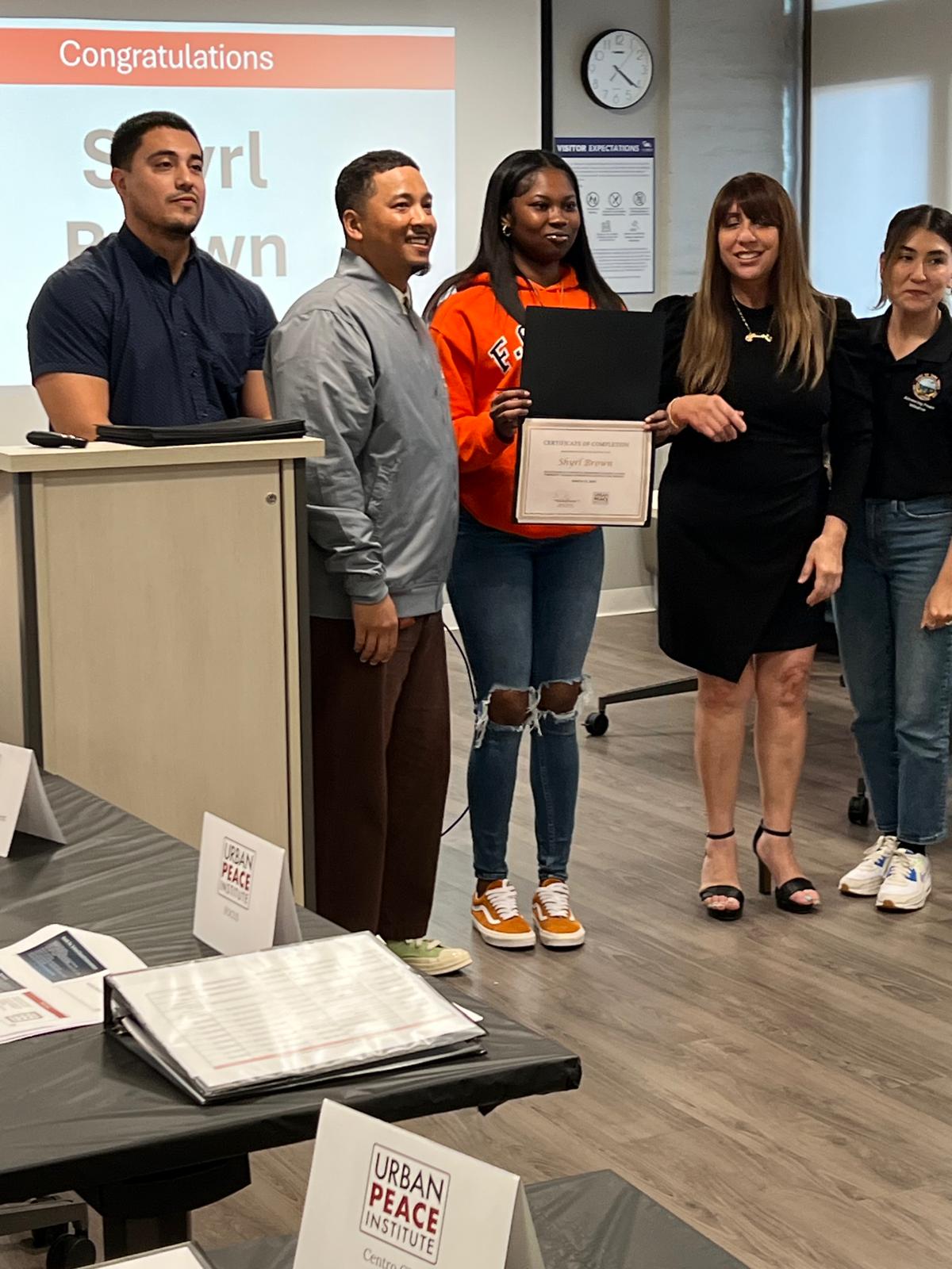F.O.C.U.S members receiving the Community Intervention Worker (C-I-W) certification