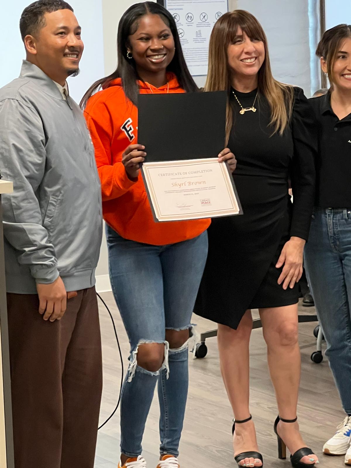 F.O.C.U.S members receiving the Community Intervention Worker (C-I-W) certification