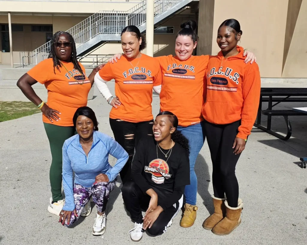 F.O.C.U.S. Safe Passage Dedicated Female Volunteers At Nelson Academy Long Beach